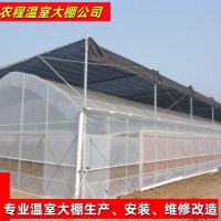 圆拱型连栋薄膜温室大棚 连栋蔬菜种植大棚